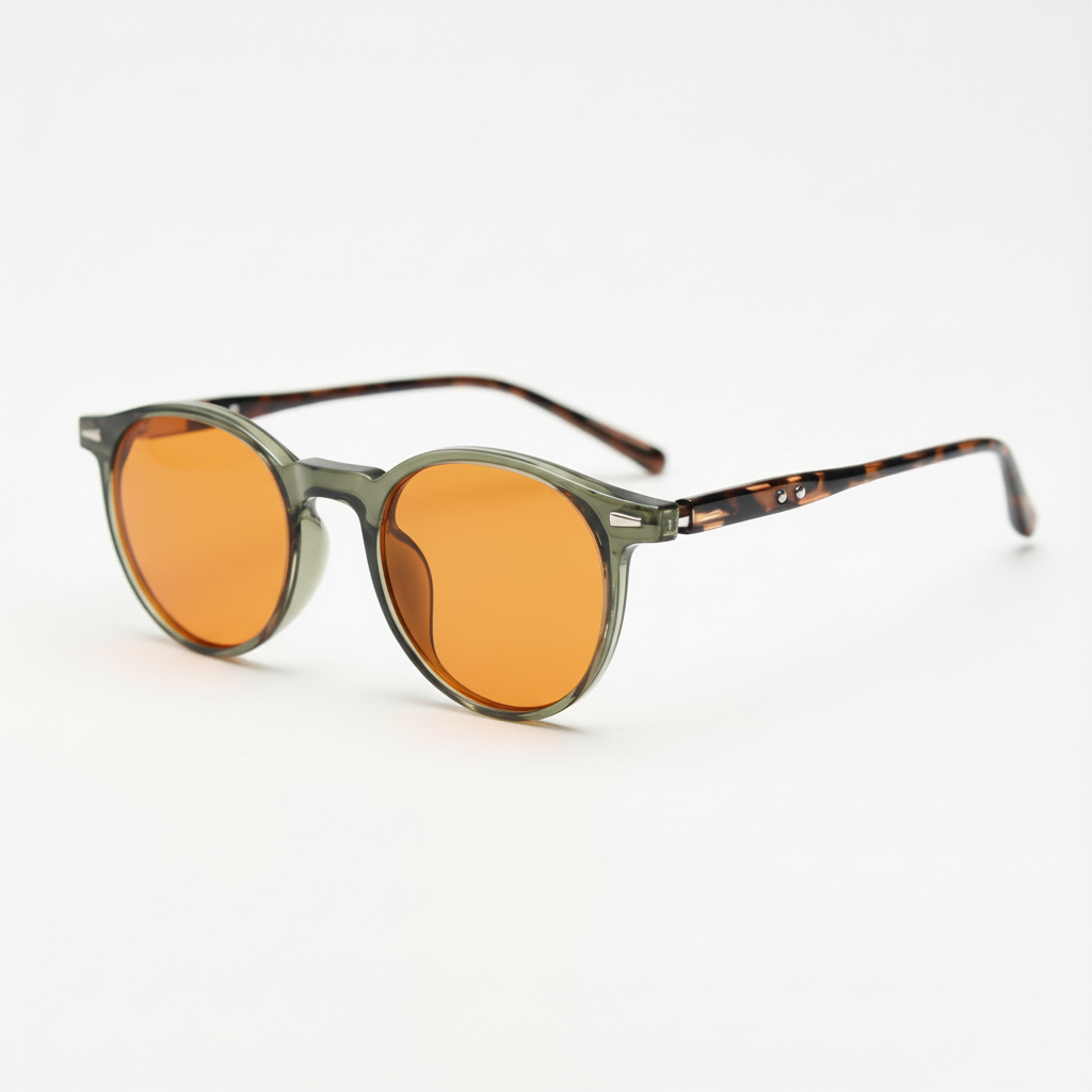 Ida Orange Tinted Lens Sunglasses Side View