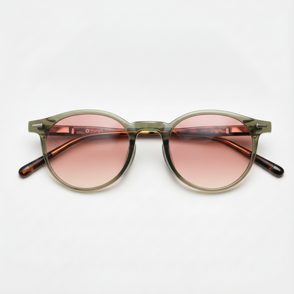 Ida Pink Gradient Lens Sunglasses Front View