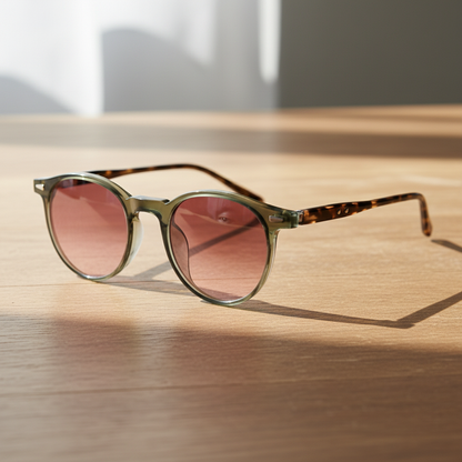Ida Pink Gradient Lens Sunglasses Lifestyle Shot