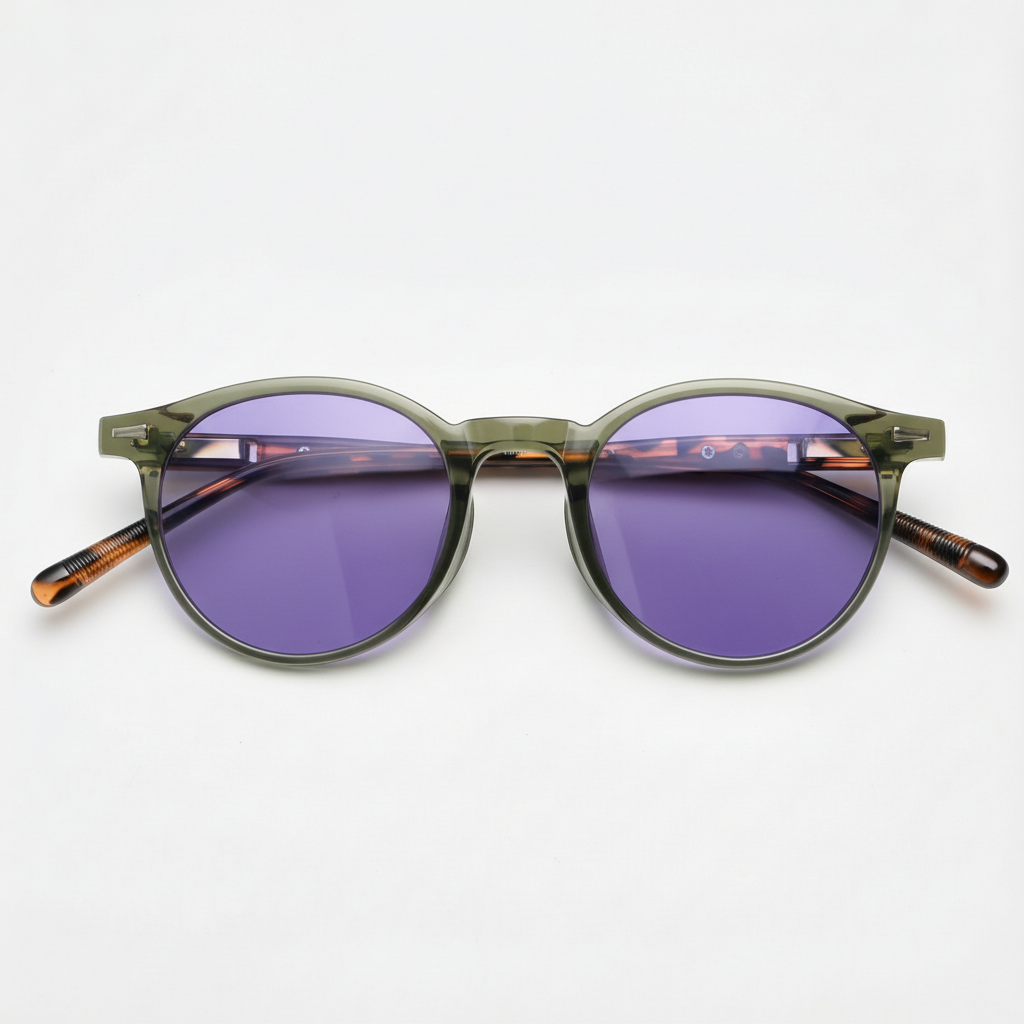 Ida Purple Tinted Lens Sunglasses Front View