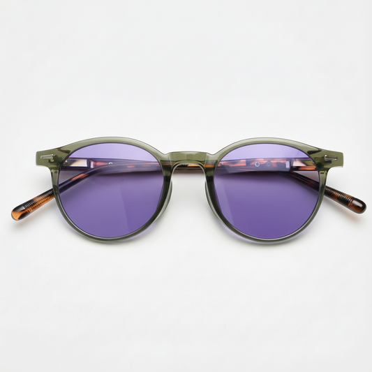 Ida Purple Tinted Lens Sunglasses Front View