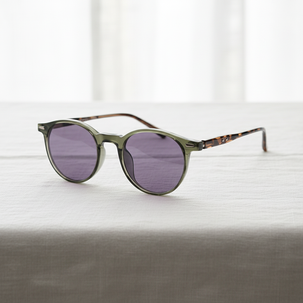 Ida Purple Tinted Lens Sunglasses Lifestyle Shot