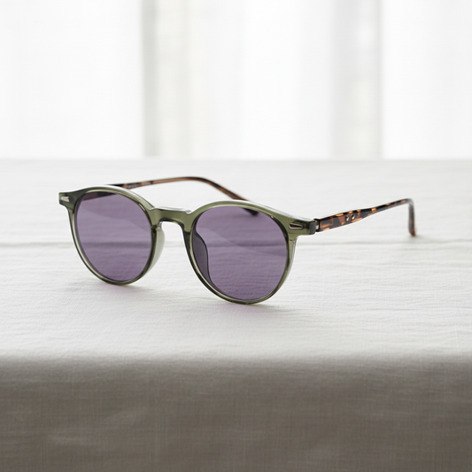 Ida Purple Tinted Lens Sunglasses Lifestyle Shot