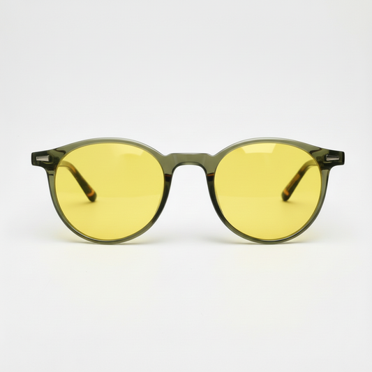 Ida Yellow Tinted Lens Sunglasses Front View