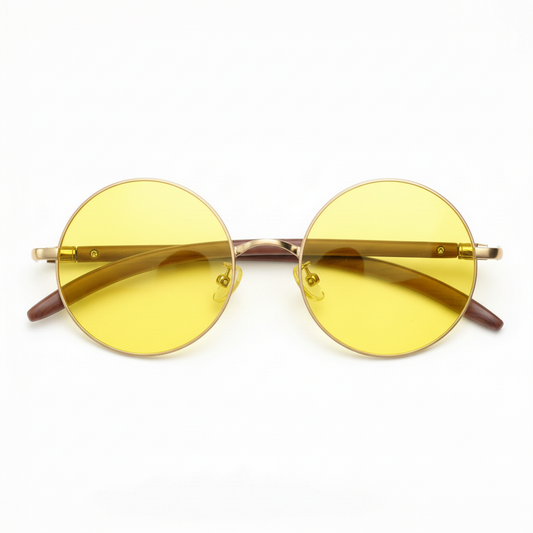 Jo Yellow Tinted Lens Sunglasses Front View