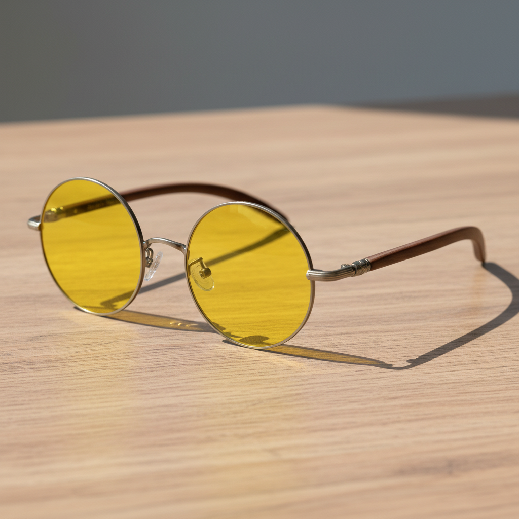 Jo Yellow Tinted Lens Sunglasses Lifestyle Shot