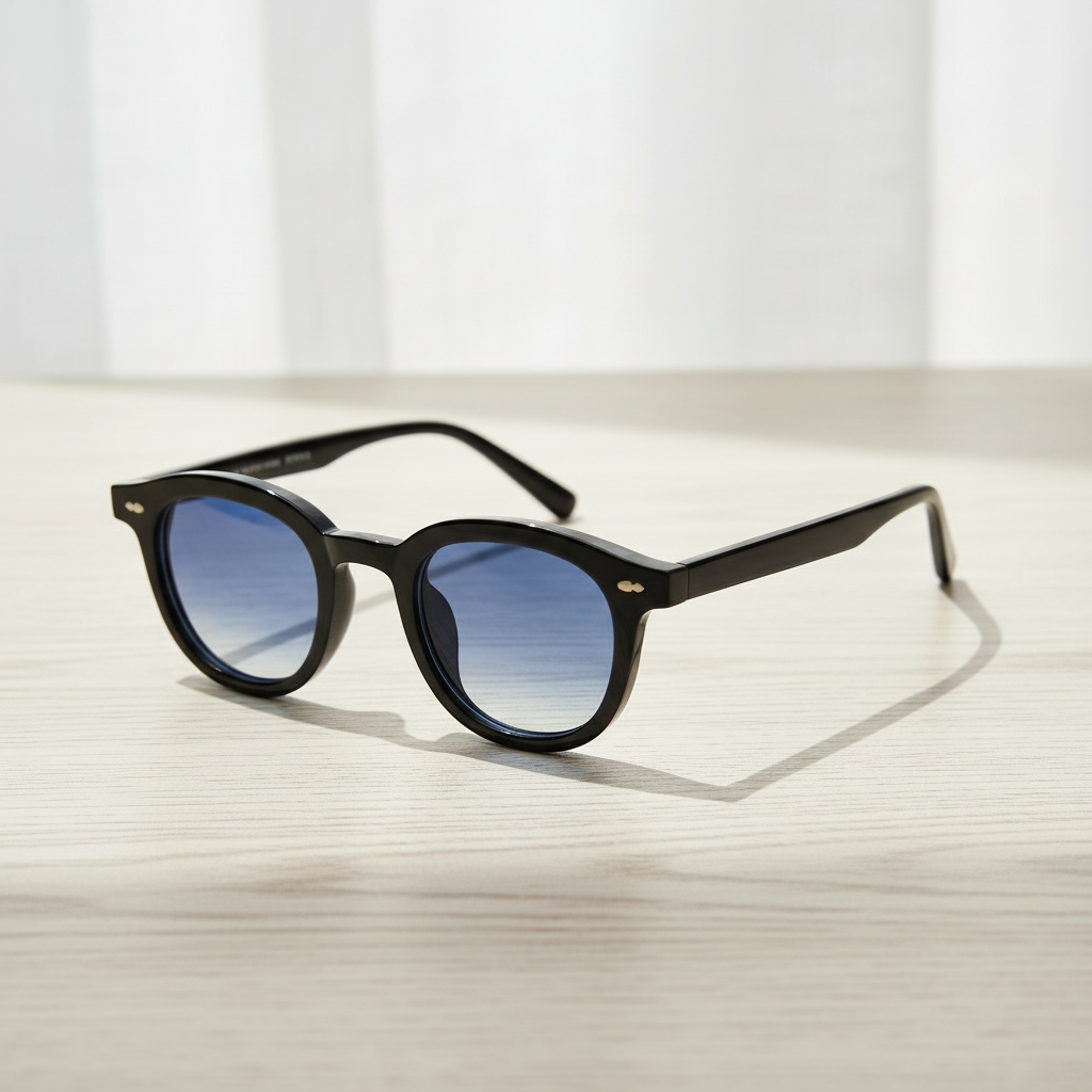 Joyce Blue Gradient Lens Sunglasses Lifestyle Shot