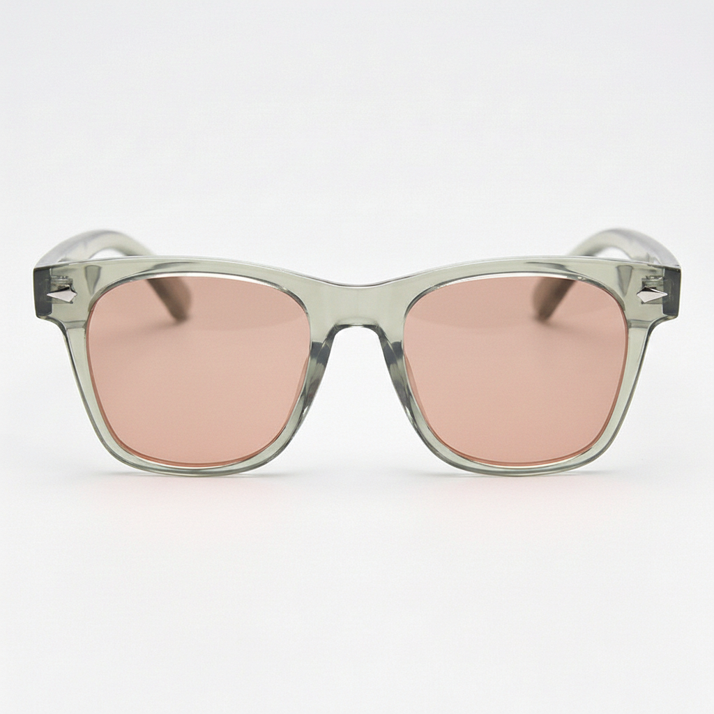 Julie Rose Tinted Lens Sunglasses - Green Rectangle TR90 Frame FL-41 Glasses - Front View