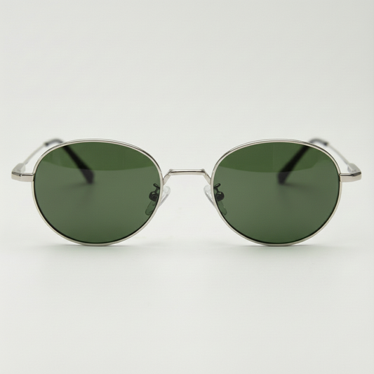 June Green Tinted Lens Sunglasses Front View