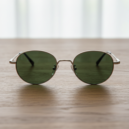 June Green Tinted Lens Sunglasses Lifestyle Shot
