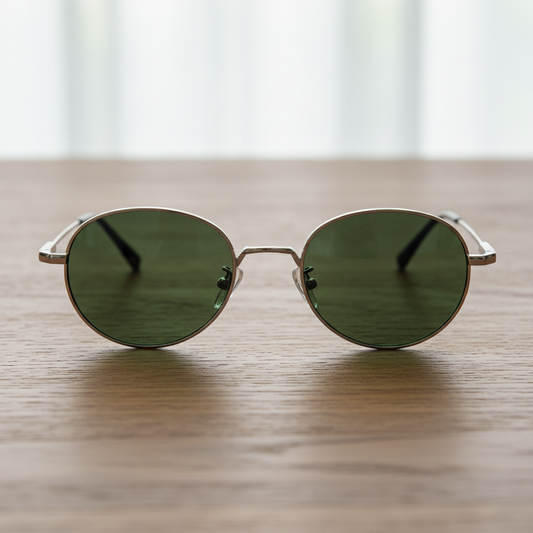 June Green Tinted Lens Sunglasses Lifestyle Shot