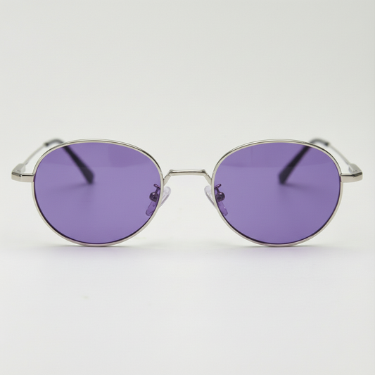 June Purple Tinted Lens Sunglasses Front View
