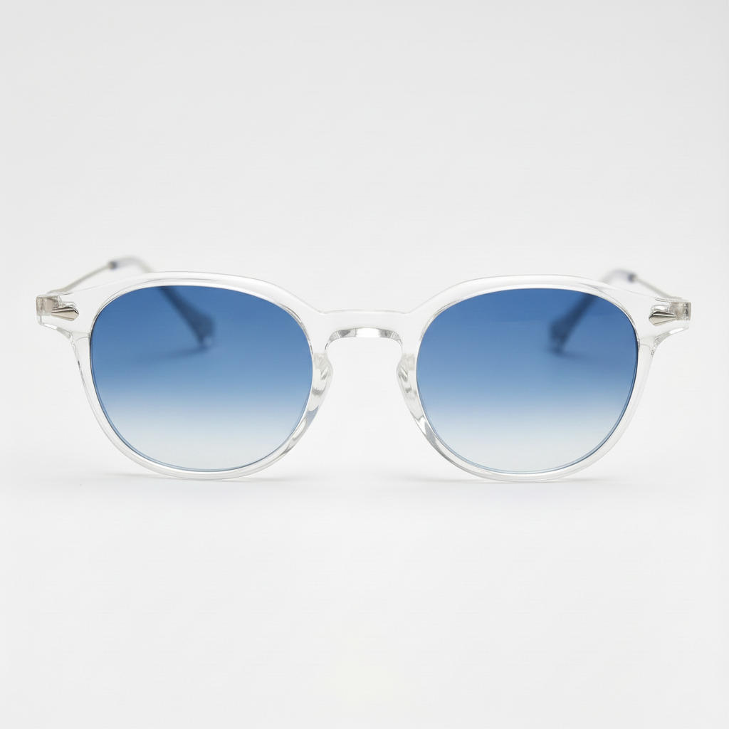 Lora Blue Gradient Lens Sunglasses Front View