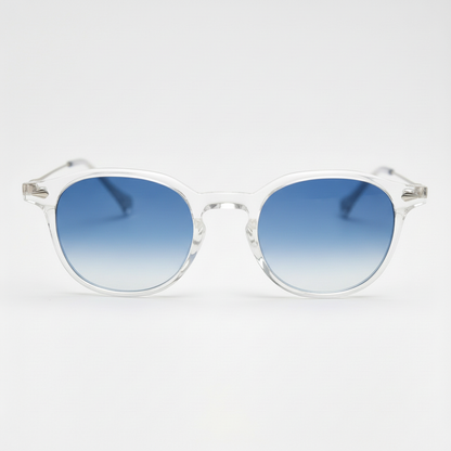 Lora Blue Gradient Lens Sunglasses Front View