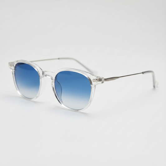Lora Blue Gradient Lens Sunglasses Side View