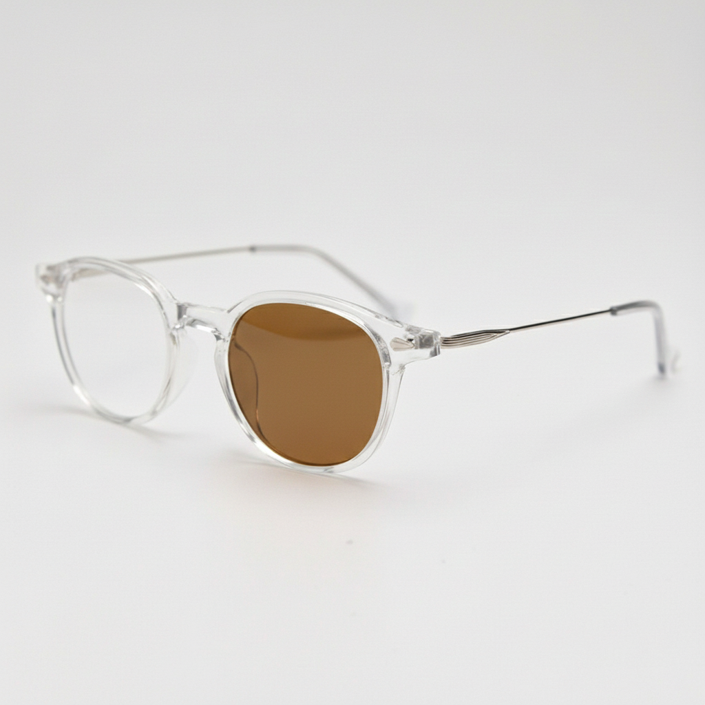 Lora Brown Photochromic Lens Glasses Side View