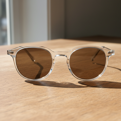 Lora Brown Tinted Lens Sunglasses Lifestyle Shot