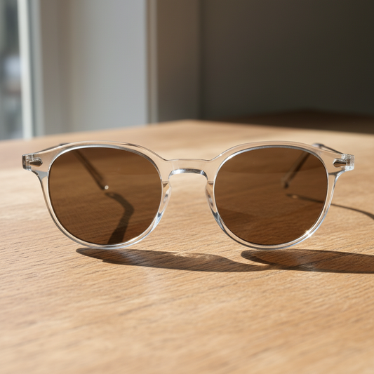 Lora Brown Tinted Lens Sunglasses Lifestyle Shot