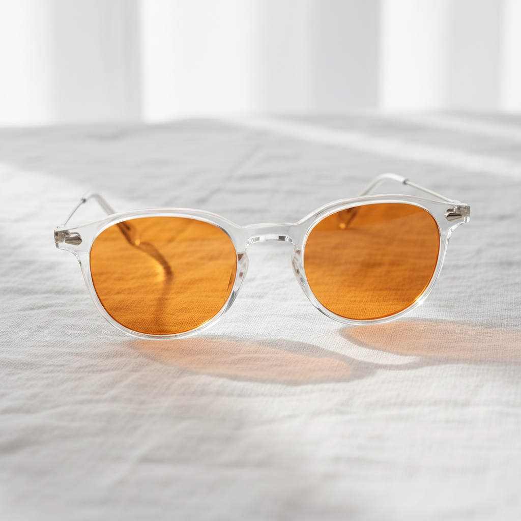 Lora Orange Tinted Lens Sunglasses Lifestyle Shot