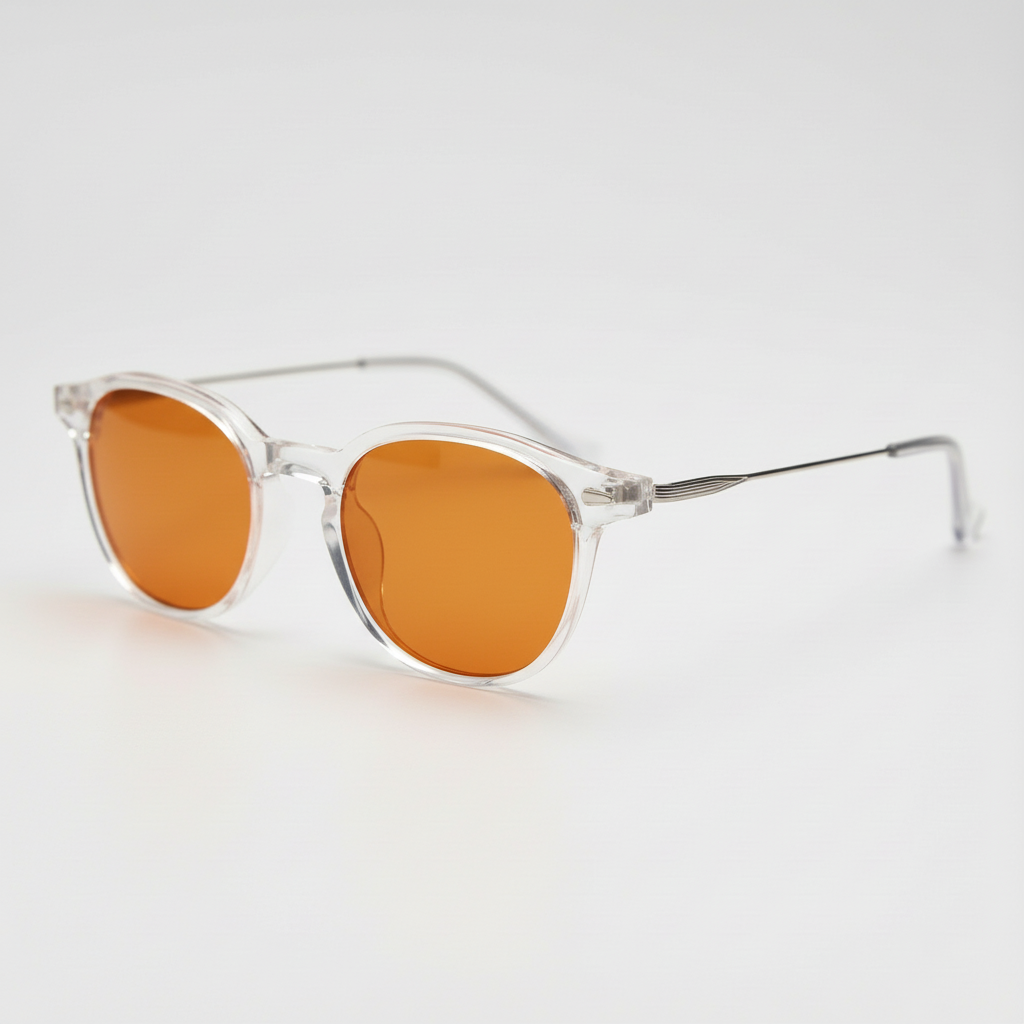 Lora Orange Tinted Lens Sunglasses Side View