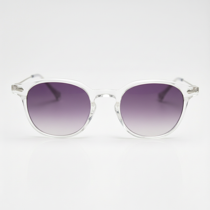 Lora Purple Gradient Lens Sunglasses Front View