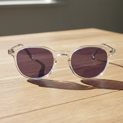 Lora Purple Tinted Lens Sunglasses Lifestyle Shot