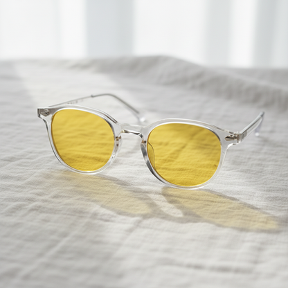 Lora Yellow Tinted Lens Sunglasses Lifestyle Shot