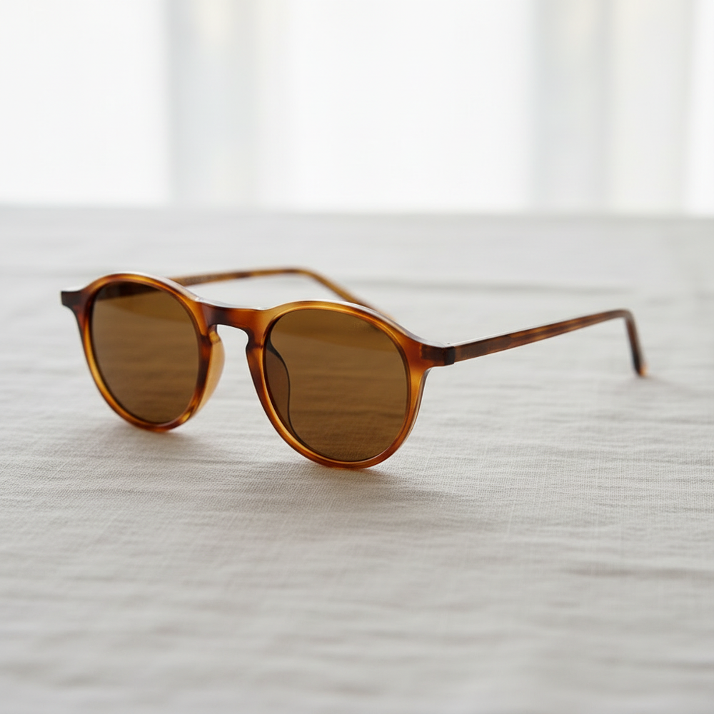 Moira Brown Tinted Lens Sunglasses - Tortoise Round TR90 Frame