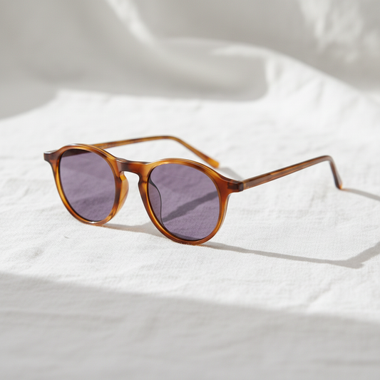 Moira Purple Tinted Lens Sunglasses Lifestyle Shot
