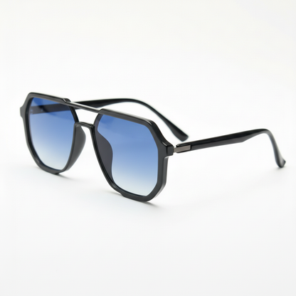 Poppy Blue Gradient Lens Sunglasses Side View