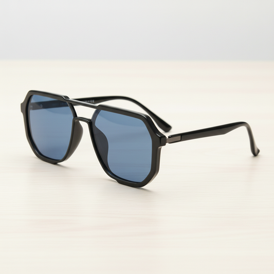 Poppy Blue Tinted Lens Sunglasses Lifestyle Shot