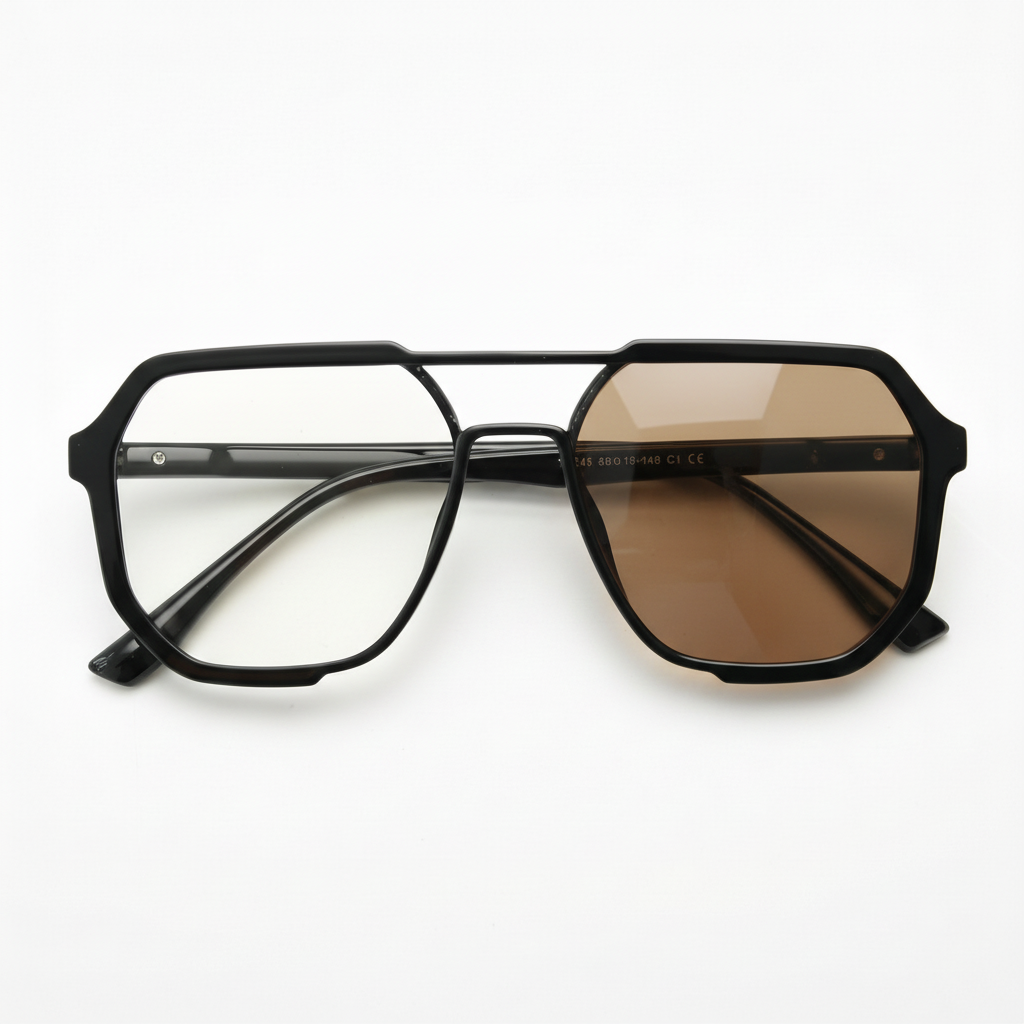 Poppy Brown Photochromic Lens Glasses Front View