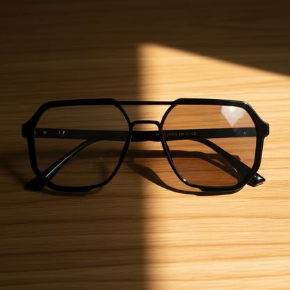 Poppy Brown Photochromic Lens Glasses Lifestyle Shot