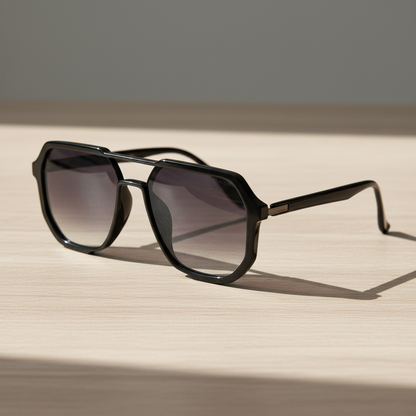 Poppy Grey Gradient Lens Sunglasses Lifestyle Shot