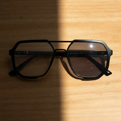 Poppy Grey Photochromic Lens Glasses Lifestyle Shot