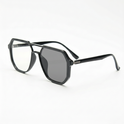 Poppy Grey Photochromic Lens Glasses Side View