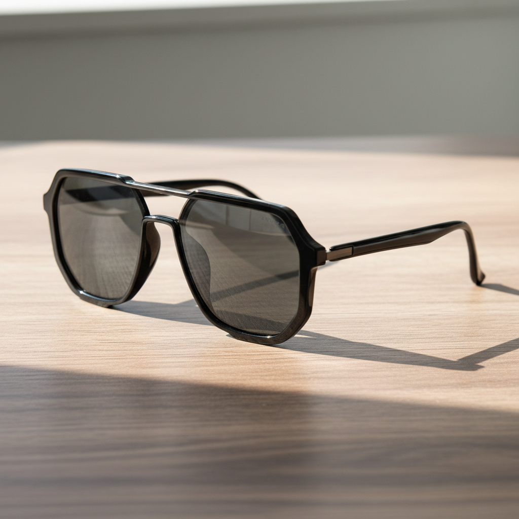 Poppy Grey Tinted Lens Sunglasses Lifestyle Shot