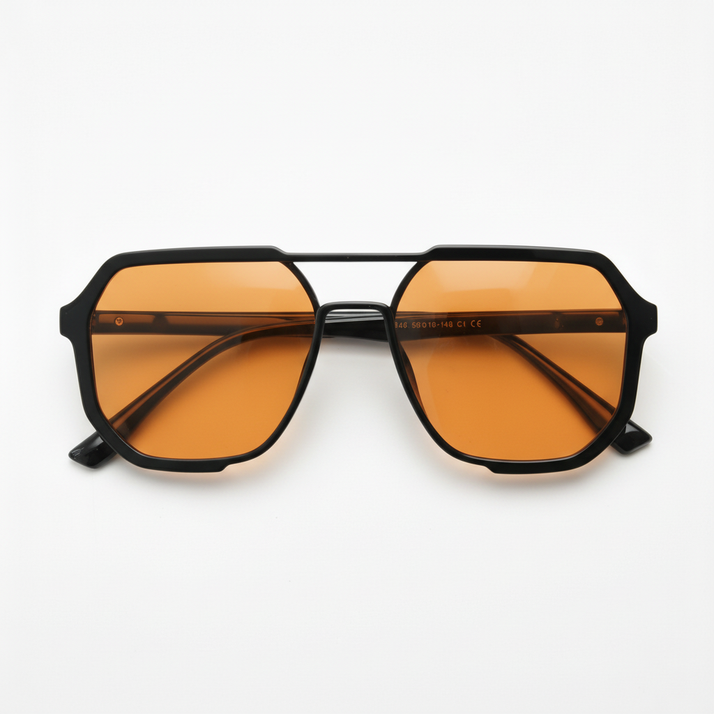Poppy Orange Tinted Lens Sunglasses Front View