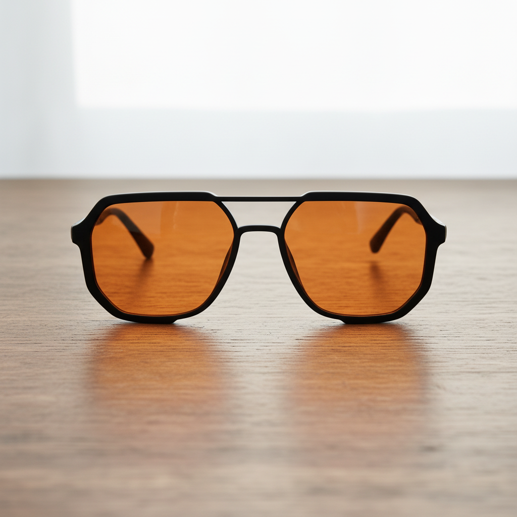 Poppy Orange Tinted Lens Sunglasses Lifestyle Shot