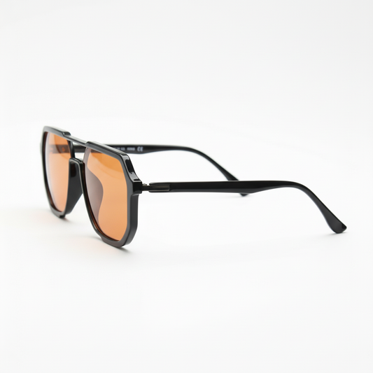 Poppy Orange Tinted Lens Sunglasses Side View