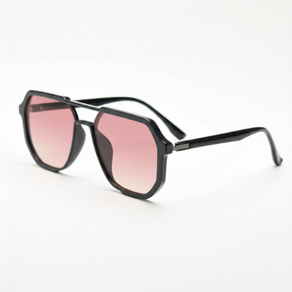 Poppy Pink Gradient Lens Sunglasses Side View