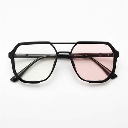 Poppy Pink Photochromic Lens Glasses Front View