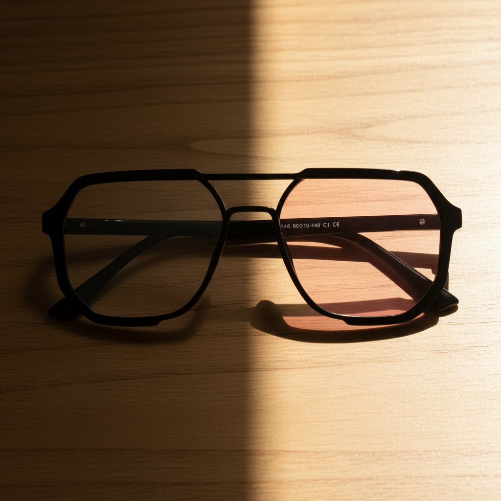 Poppy Pink Photochromic Lens Glasses Lifestyle Shot