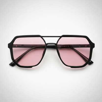 Poppy Pink Tinted Lens Sunglasses Front View