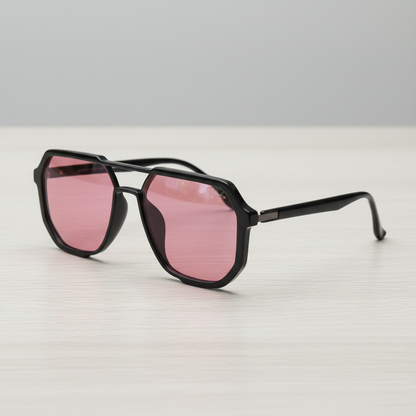 Poppy Pink Tinted Lens Sunglasses Lifestyle Shot