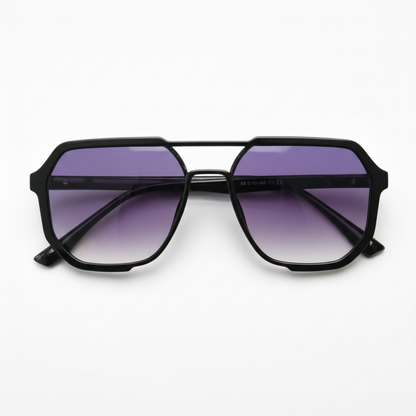 Poppy Purple Gradient Lens Sunglasses Front View