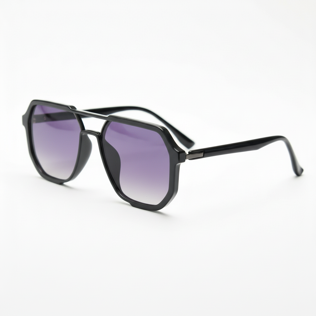 Poppy Purple Gradient Lens Sunglasses Side View