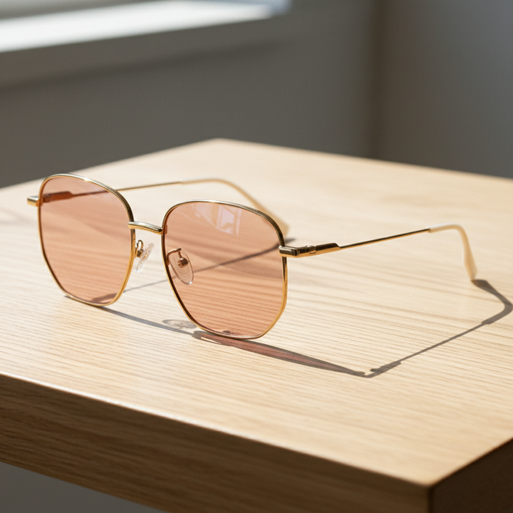 FL-41 Glasses | Rose Tinted Glasses for Light Sensitivity | TXOME