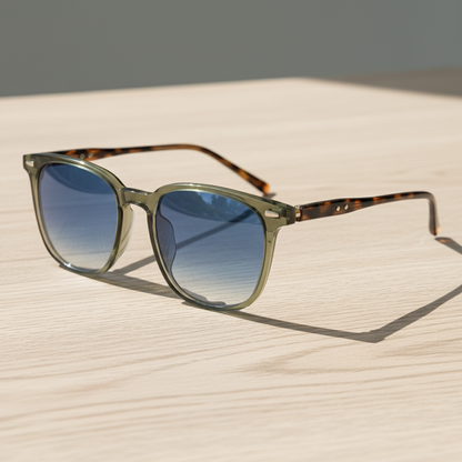 Sherry Blue Gradient Lens Sunglasses Lifestyle Shot