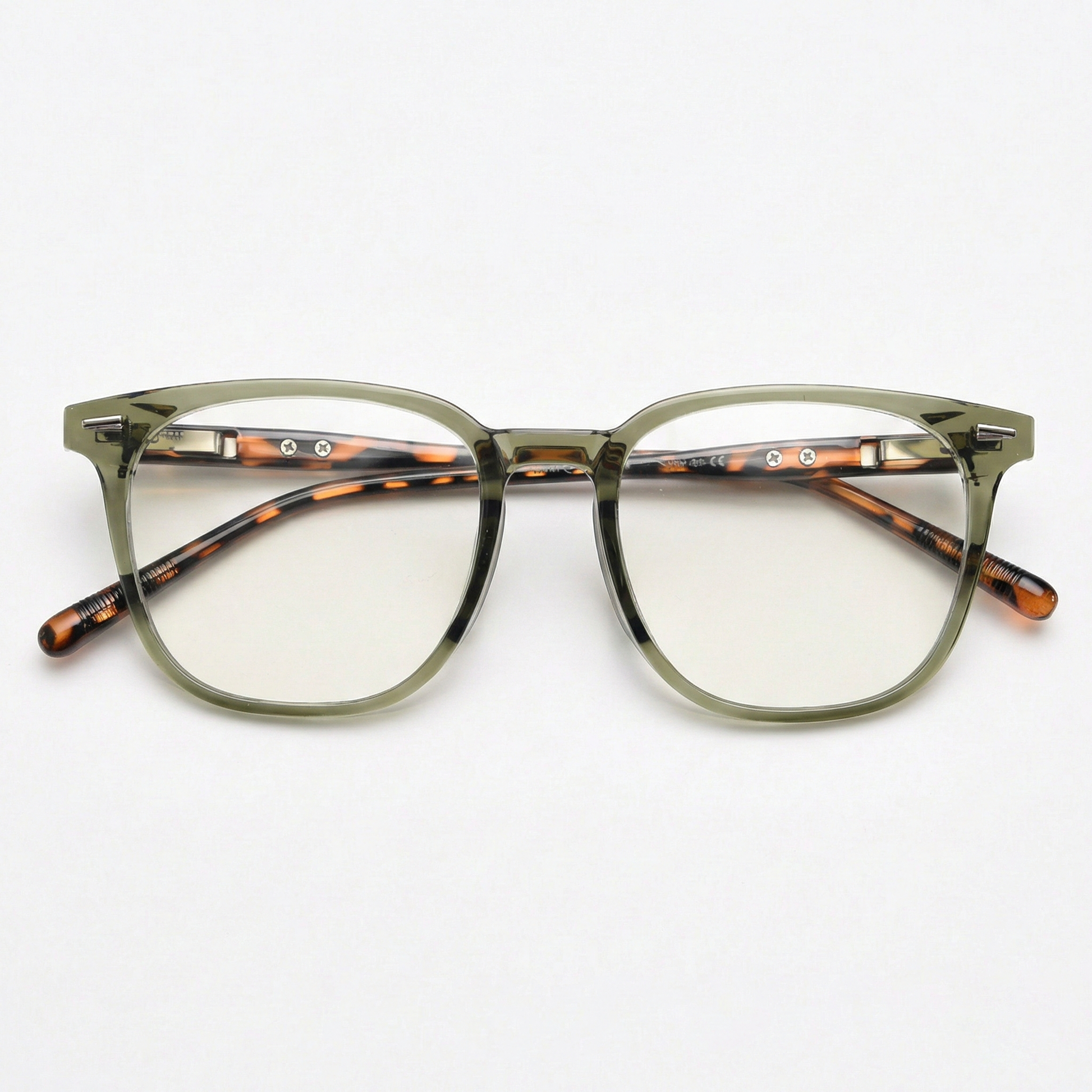 Sherry Clear Clear Lens Glasses Front View